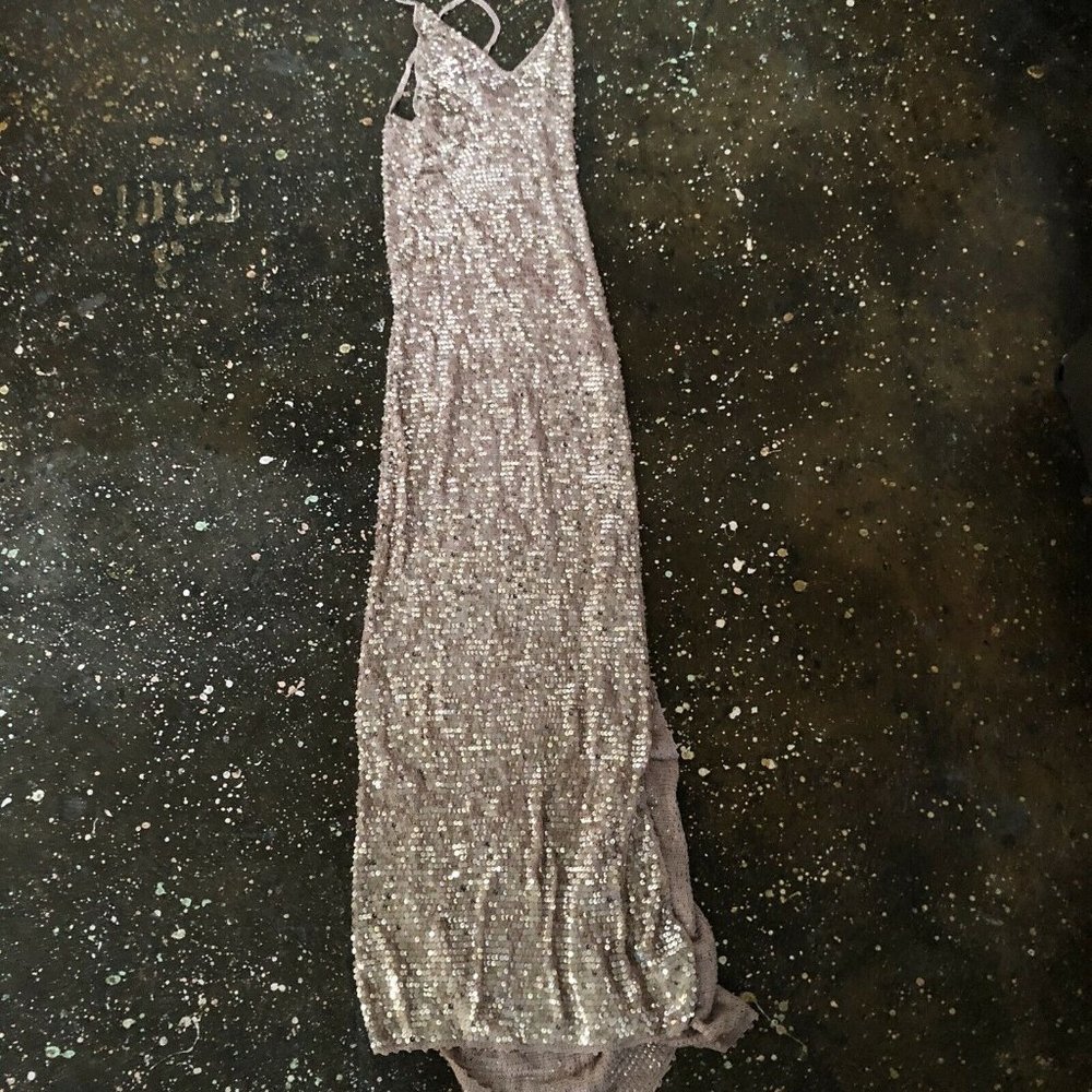 Retrofete Marie Dress Rose Gold Sequins Party - Picture 8 of 10
